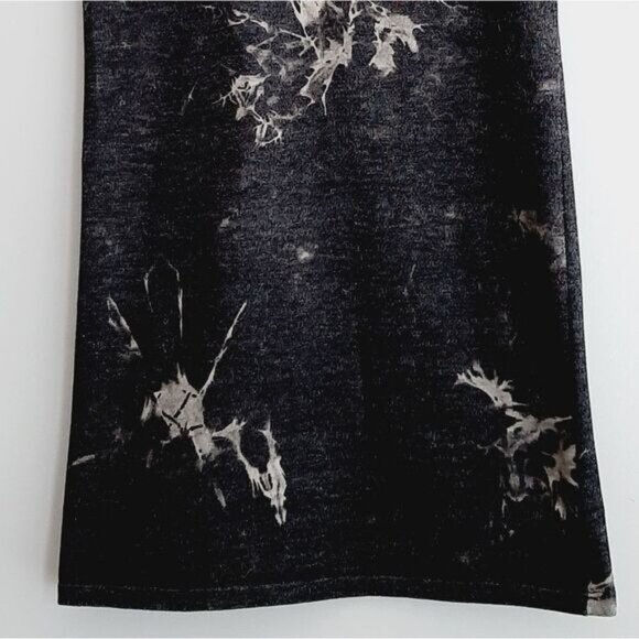 ANTISTAR Tie-Dye V-Neck Mini Dress Tunic Grey Shades Neutral Sz S - Picture 4 of 11